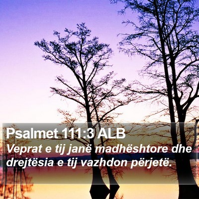 Psalmet 111:3 ALB Bible Verse Image