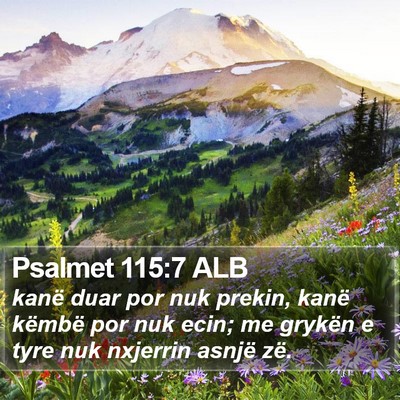 Psalmet 115:7 ALB Bible Verse Image
