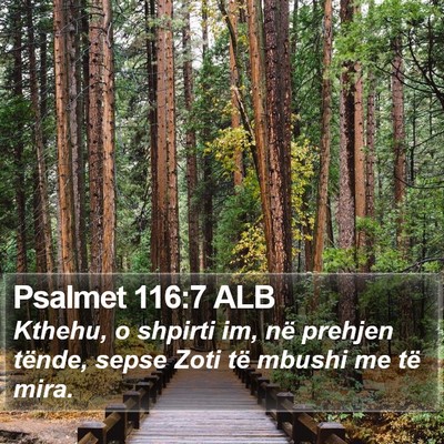 Psalmet 116:7 ALB Bible Verse Image