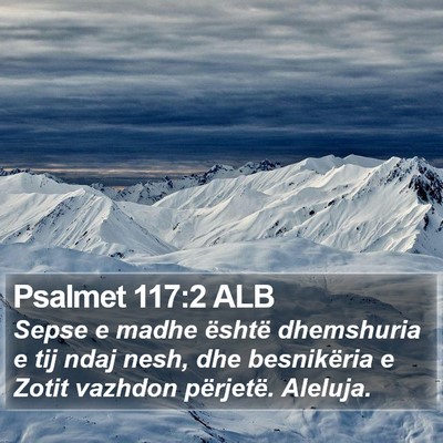 Psalmet 117:2 ALB Bible Verse Image