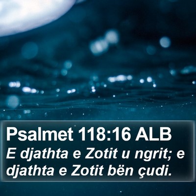 Psalmet 118:16 ALB Bible Verse Image