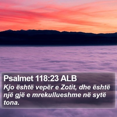 Psalmet 118:23 ALB Bible Verse Image