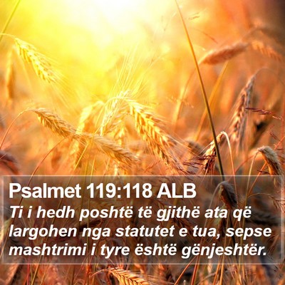 Psalmet 119:118 ALB Bible Verse Image