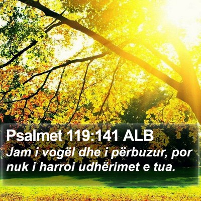 Psalmet 119:141 ALB Bible Verse Image