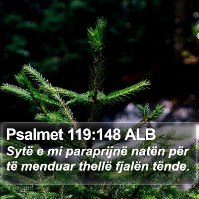 Psalmet 119:148 ALB Bible Verse Image
