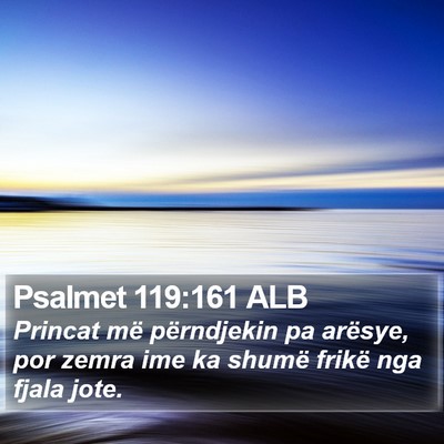Psalmet 119:161 ALB Bible Verse Image