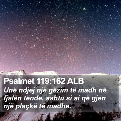 Psalmet 119:162 ALB Bible Verse Image