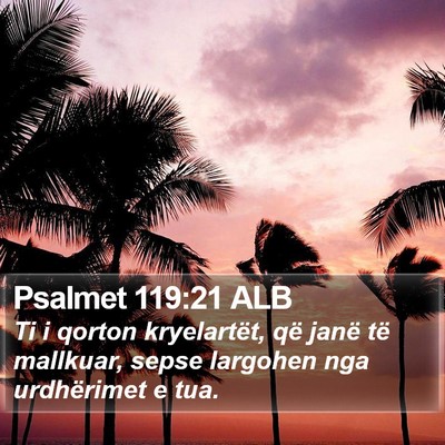 Psalmet 119:21 ALB Bible Verse Image