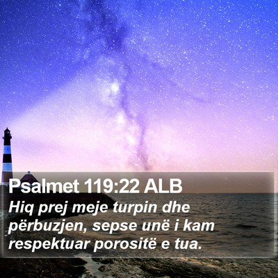 Psalmet 119:22 ALB Bible Verse Image