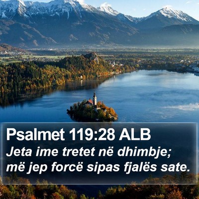 Psalmet 119:28 ALB Bible Verse Image