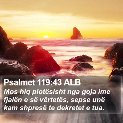 Psalmet 119:43 ALB Bible Verse Image