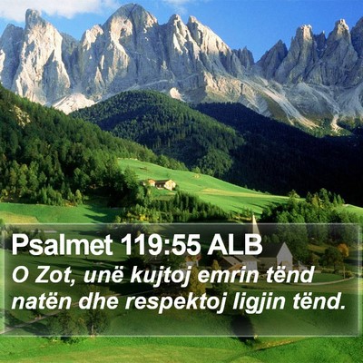 Psalmet 119:55 ALB Bible Verse Image