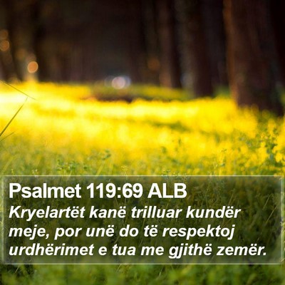 Psalmet 119:69 ALB Bible Verse Image