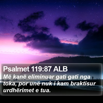 Psalmet 119:87 ALB Bible Verse Image