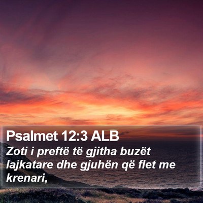 Psalmet 12:3 ALB Bible Verse Image