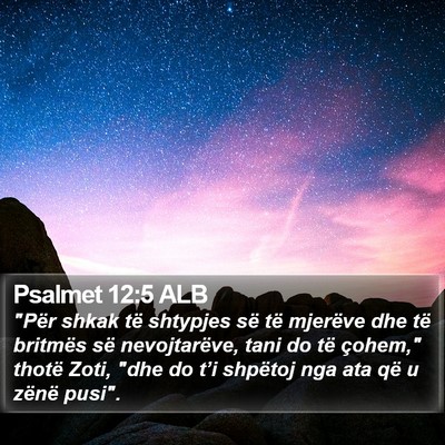 Psalmet 12:5 ALB Bible Verse Image