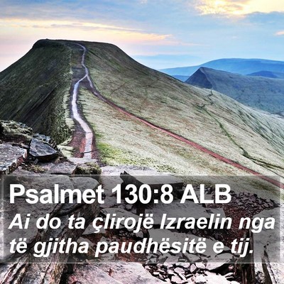 Psalmet 130:8 ALB Bible Verse Image