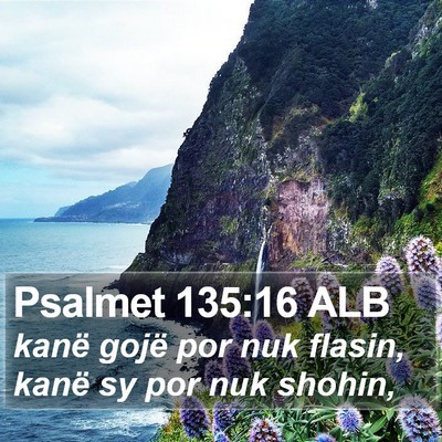Psalmet 135:16 ALB Bible Verse Image