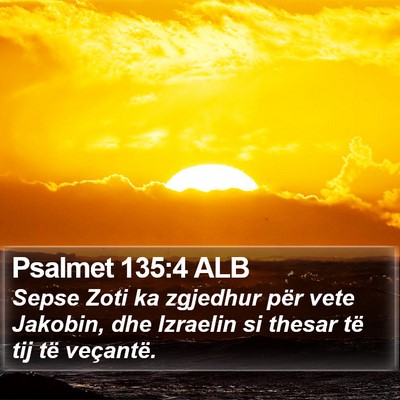 Psalmet 135:4 ALB Bible Verse Image