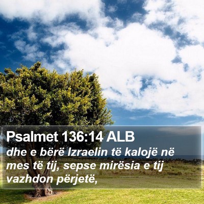 Psalmet 136:14 ALB Bible Verse Image