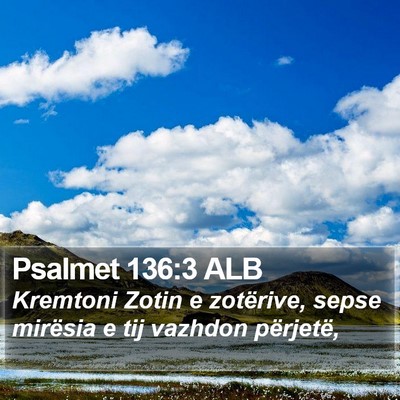 Psalmet 136:3 ALB Bible Verse Image