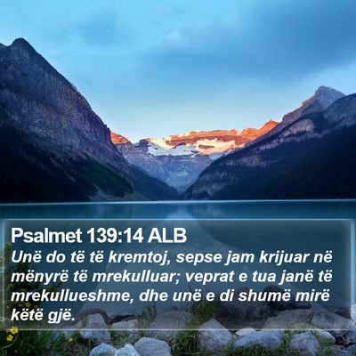 Psalmet 139:14 ALB Bible Verse Image