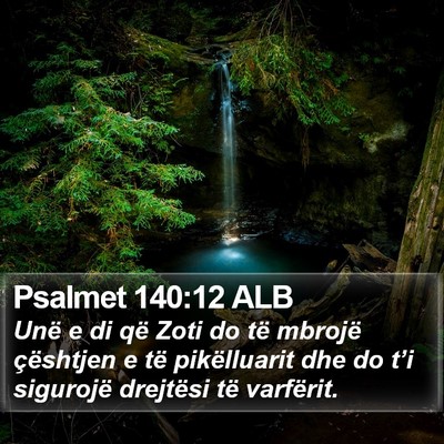 Psalmet 140:12 ALB Bible Verse Image