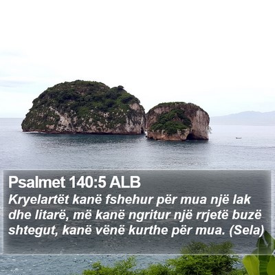 Psalmet 140:5 ALB Bible Verse Image