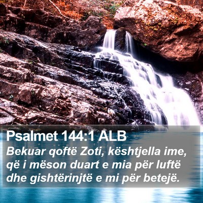 Psalmet 144:1 ALB Bible Verse Image