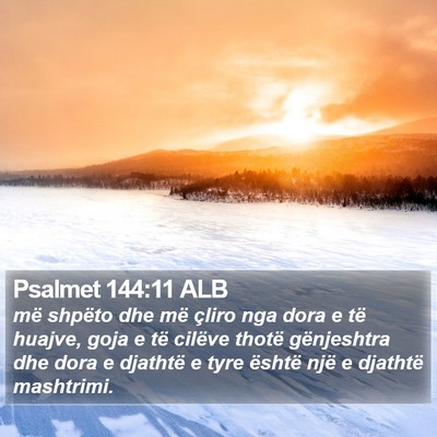 Psalmet 144:11 ALB Bible Verse Image