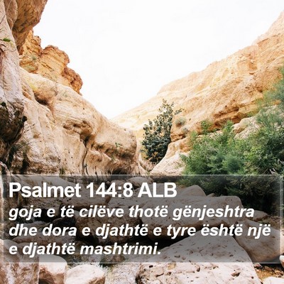 Psalmet 144:8 ALB Bible Verse Image