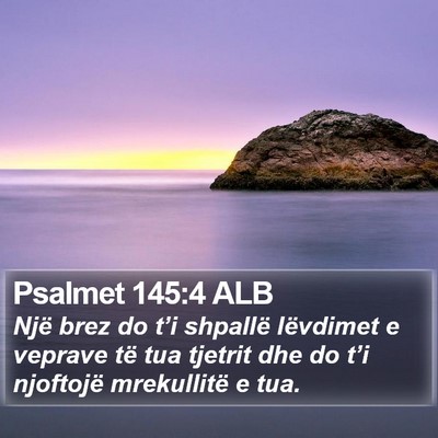Psalmet 145:4 ALB Bible Verse Image