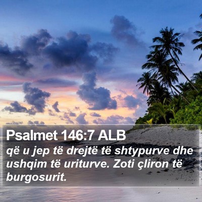 Psalmet 146:7 ALB Bible Verse Image