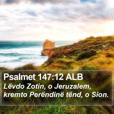 Psalmet 147:12 ALB Bible Verse Image