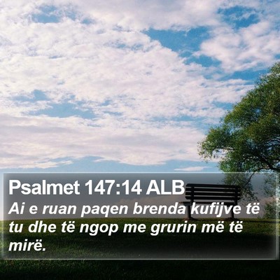 Psalmet 147:14 ALB Bible Verse Image