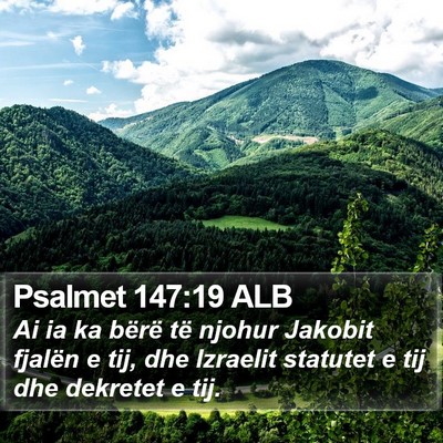 Psalmet 147:19 ALB Bible Verse Image