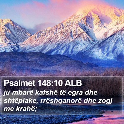 Psalmet 148:10 ALB Bible Verse Image
