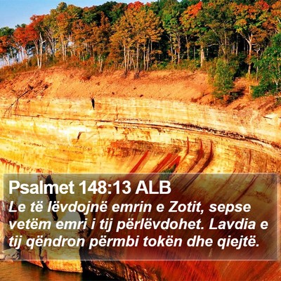 Psalmet 148:13 ALB Bible Verse Image