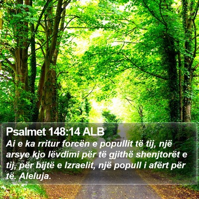 Psalmet 148:14 ALB Bible Verse Image