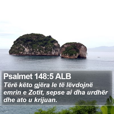 Psalmet 148:5 ALB Bible Verse Image