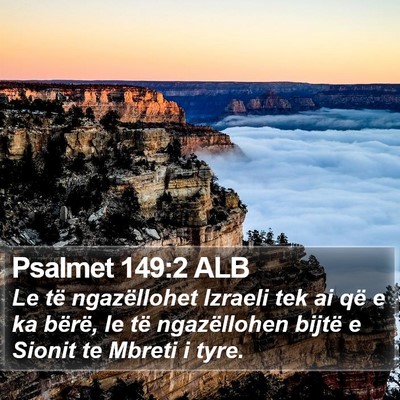 Psalmet 149:2 ALB Bible Verse Image