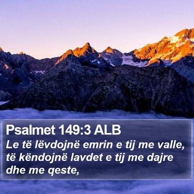 Psalmet 149:3 ALB Bible Verse Image