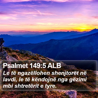 Psalmet 149:5 ALB Bible Verse Image