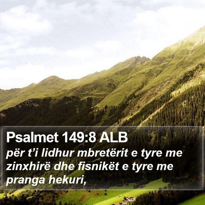 Psalmet 149:8 ALB Bible Verse Image