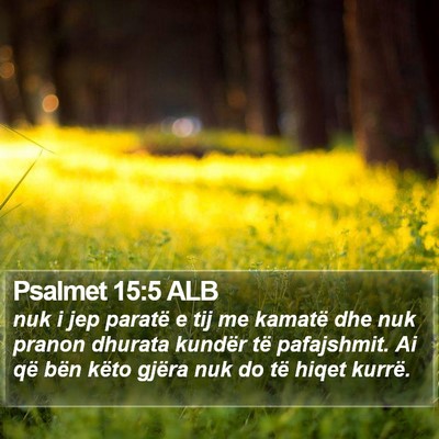 Psalmet 15:5 ALB Bible Verse Image