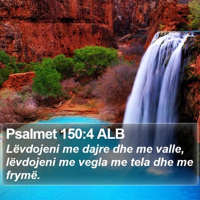 Psalmet 150:4 ALB Bible Verse Image