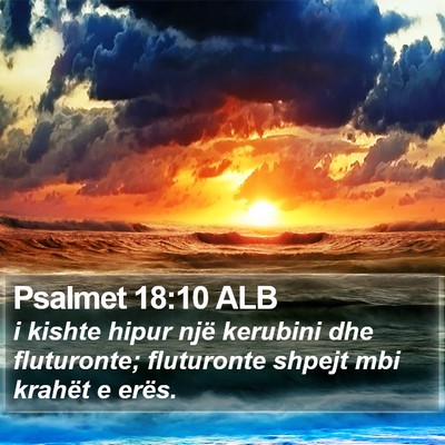 Psalmet 18:10 ALB Bible Verse Image