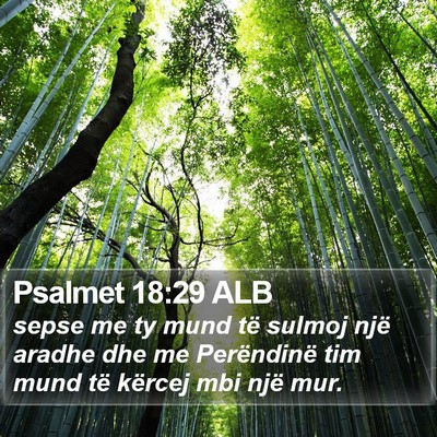 Psalmet 18:29 ALB Bible Verse Image