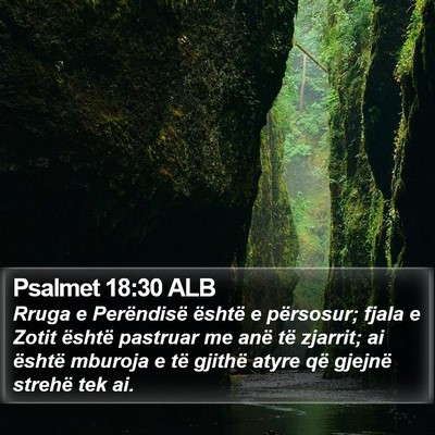 Psalmet 18:30 ALB Bible Verse Image