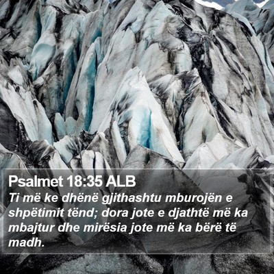 Psalmet 18:35 ALB Bible Verse Image